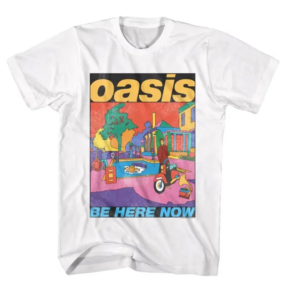 2025 Oasis Hot Sale Men Women Short Sleeve T Shirt Fashion Print Brand Tshirt Summer Classic Cotton T-Shirt Unisex Clothes Tee