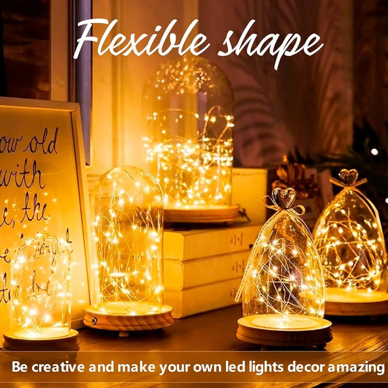 2pcs Solar String Fairy Lights Outdoor Path Garlands Lamp Patio Waterproof Christmas Wedding  Street Lights 100/300LED