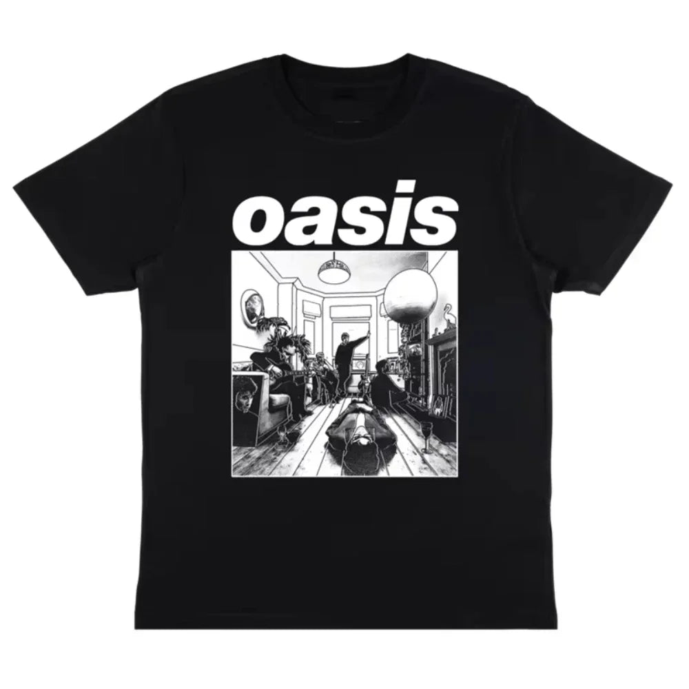 2025 Oasis Hot Sale Men Women Short Sleeve T Shirt Fashion Print Brand Tshirt Summer Classic Cotton T-Shirt Unisex Clothes Tee